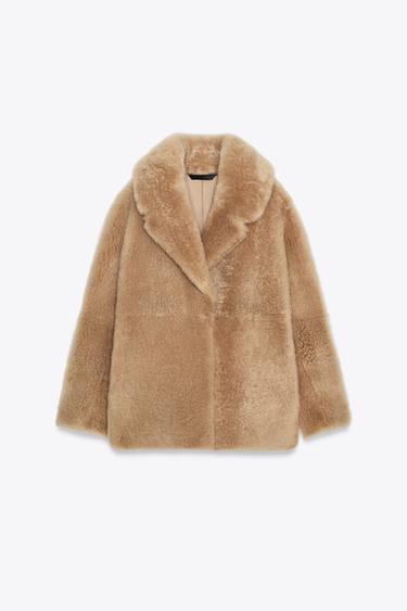 MANTEAU FOURRURE NATURELLE ZW COLLECTION - Beige de Zara - Image 3