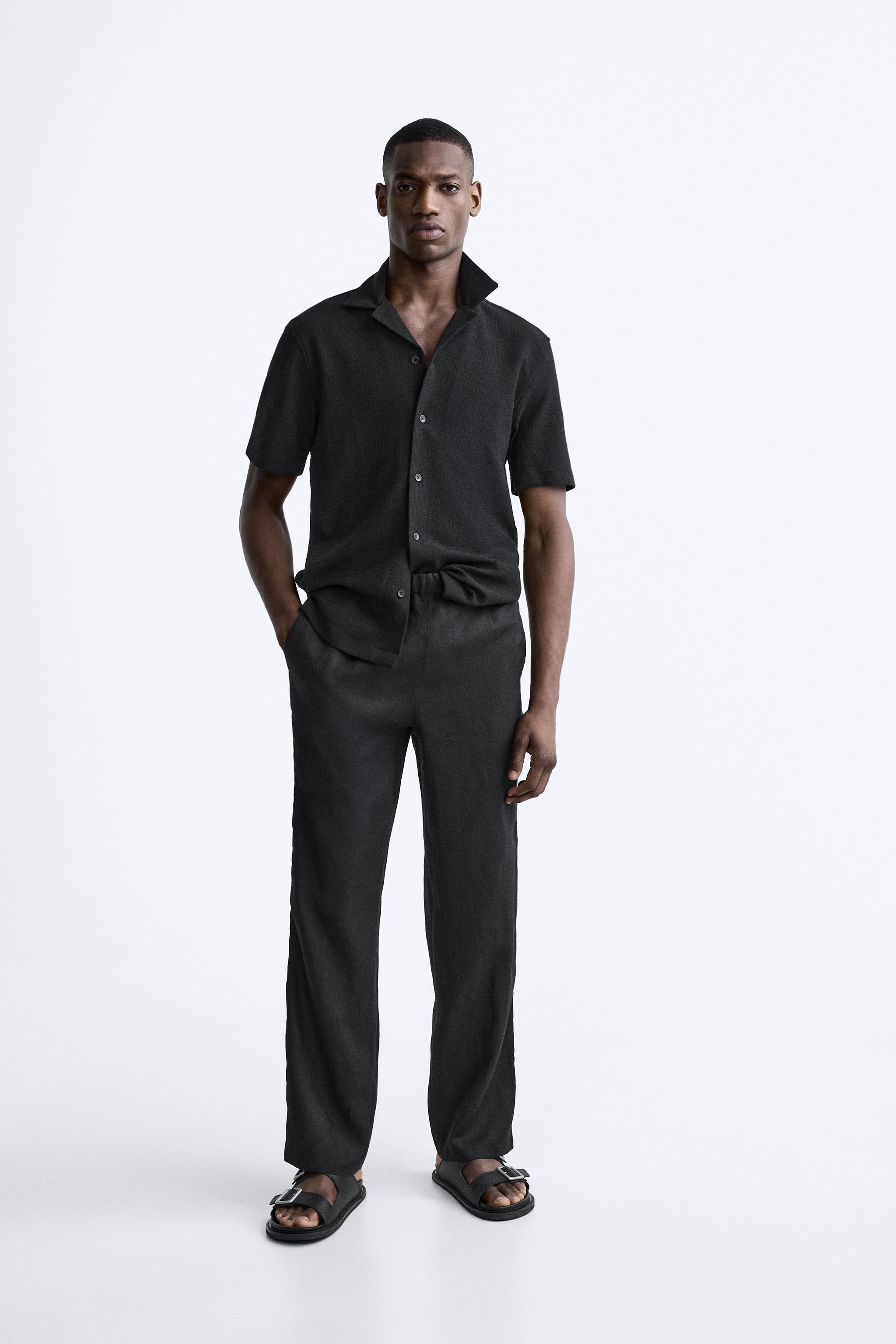 Chemise noir homme shops zara