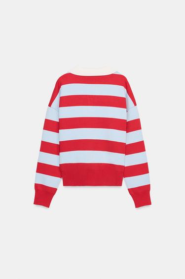 STRIPED POLO JUMPER - striped by Zara - Image 6