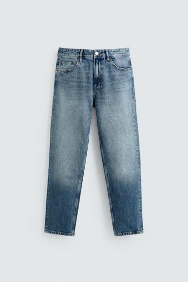 SLIM FIT TAPERED JEANS - Mid-blue by Zara