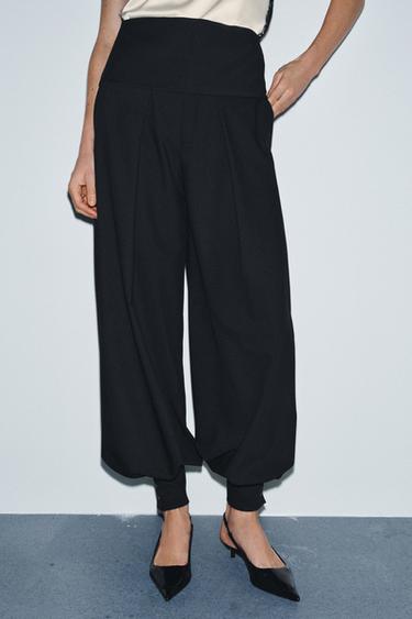 БРЮКИ-БОМБЕРЫ С ПОЯСОМ — ZW COLLECTION — ЧЕРНЫЙ от Zara