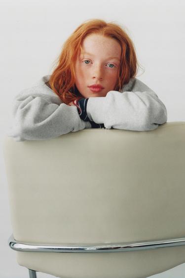 ΦΟΥΤΕΡ ΜΕ ΤΥΠΩΜΑ TEXTO FLOCK - Γκρι σταχτί του Zara