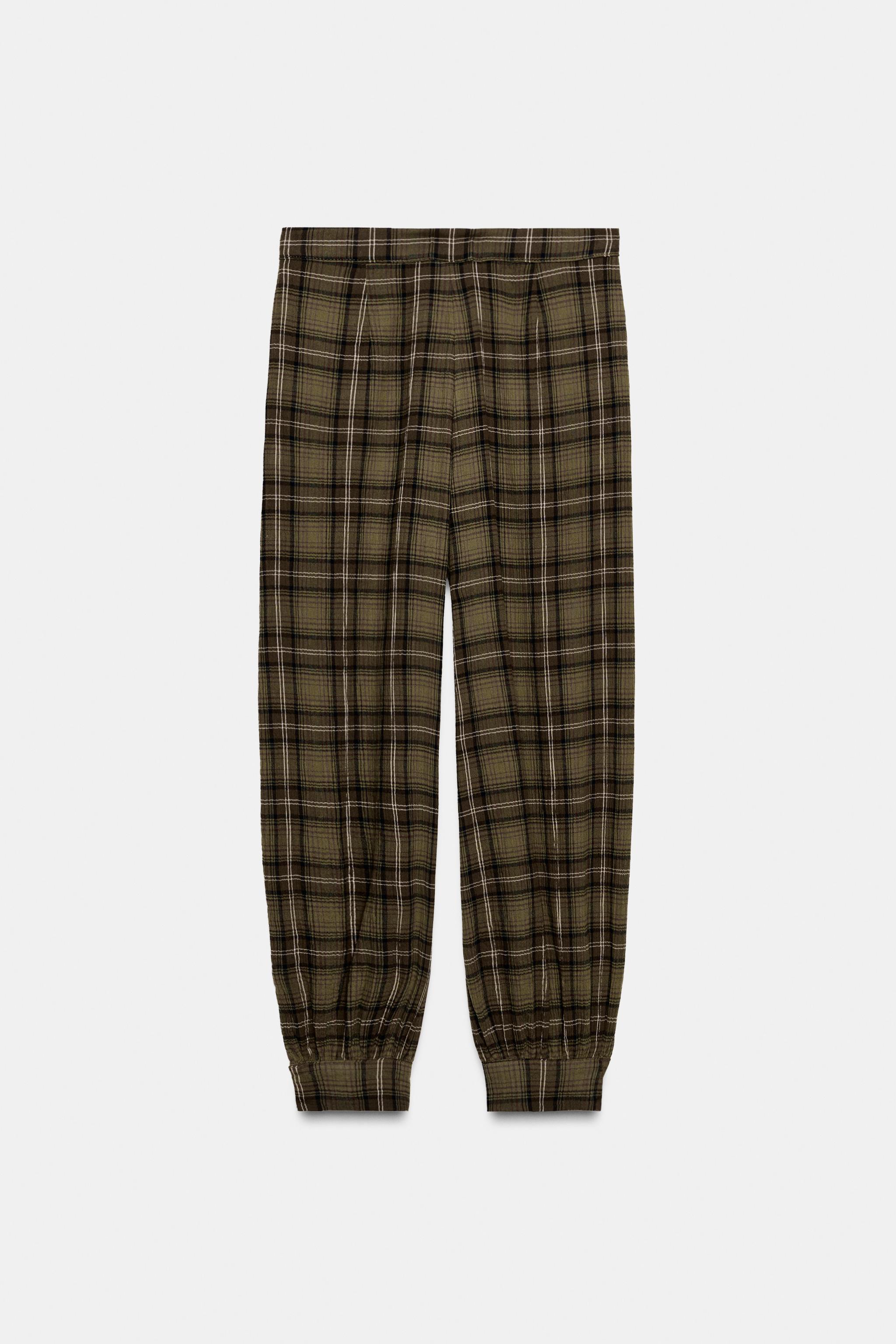 PANTALON BOUFFANT À CARREAUX