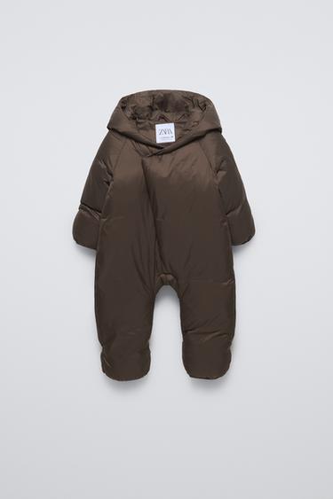 PLAIN CONVERTIBLE ONE-PIECE SUIT - Dark brown by Zara - Image 0