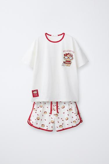 Zara 6-14 歲/三麗鷗© HELLO KITTY 睡衣 - 白色 / 紅色 - 圖片 0