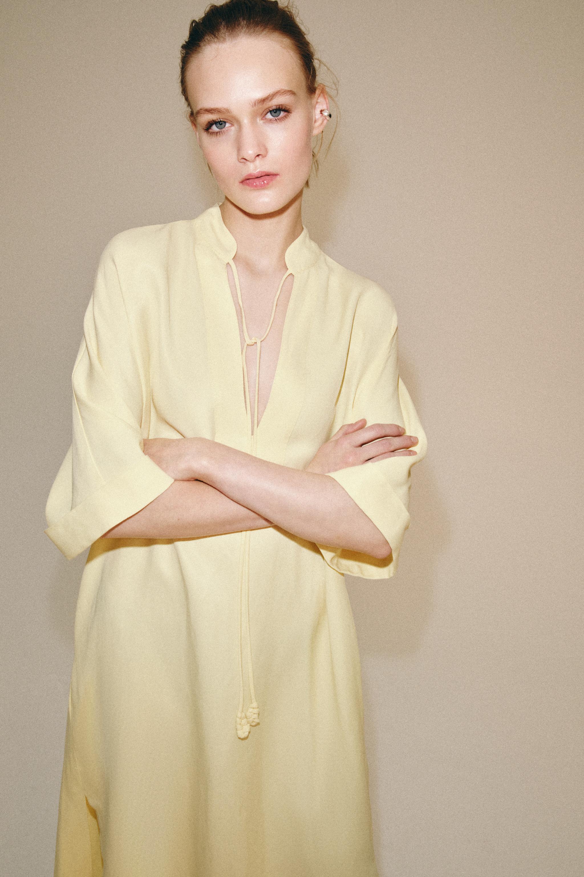 Zara ZW COLLECTION MİDİ ELBİSE görsel 6