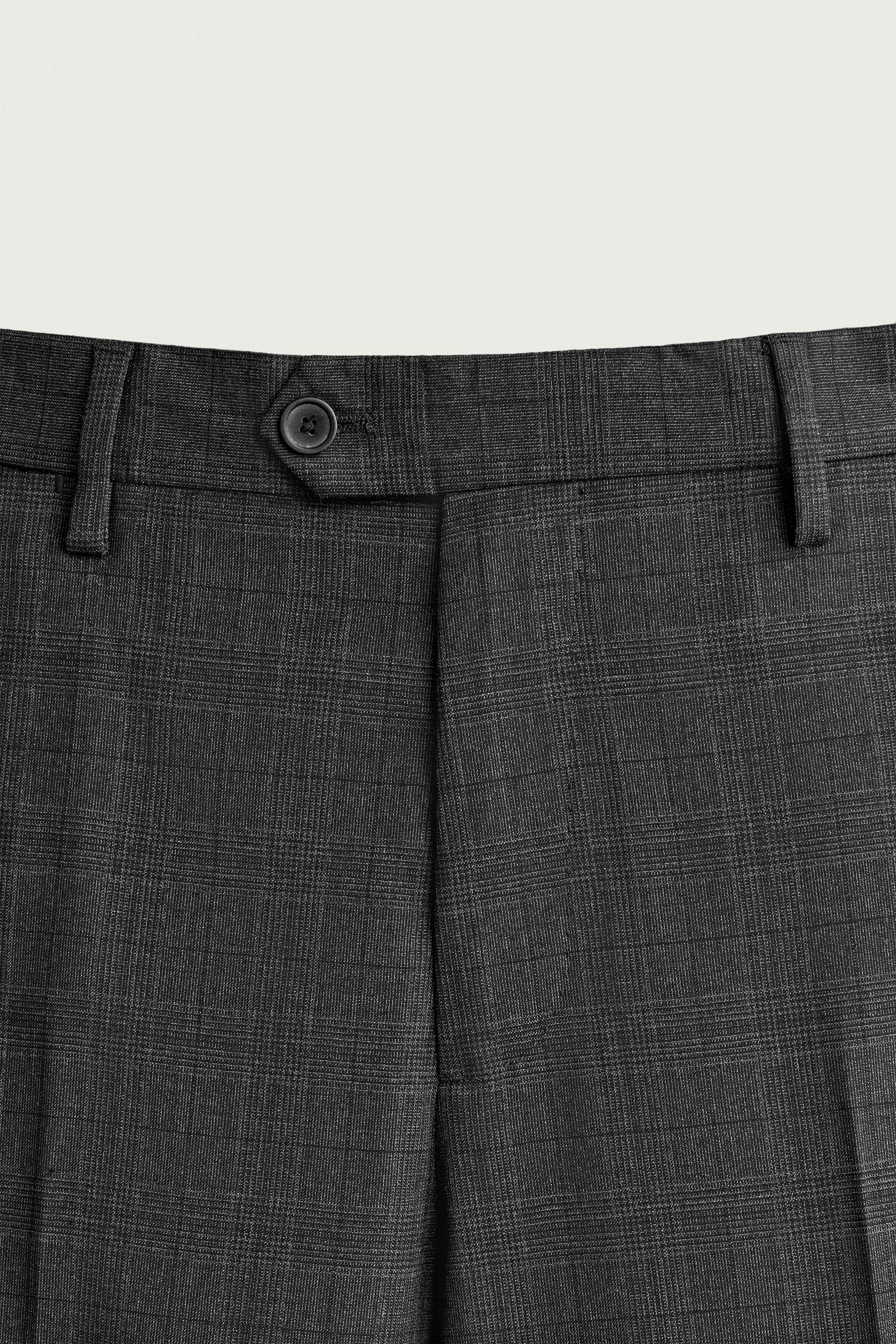 PANTALON COSTUME CARREAUX 100 % LAINE