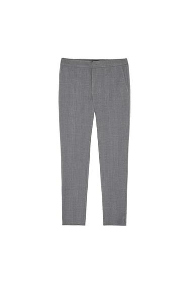 CHECKED SKINNY TROUSERS