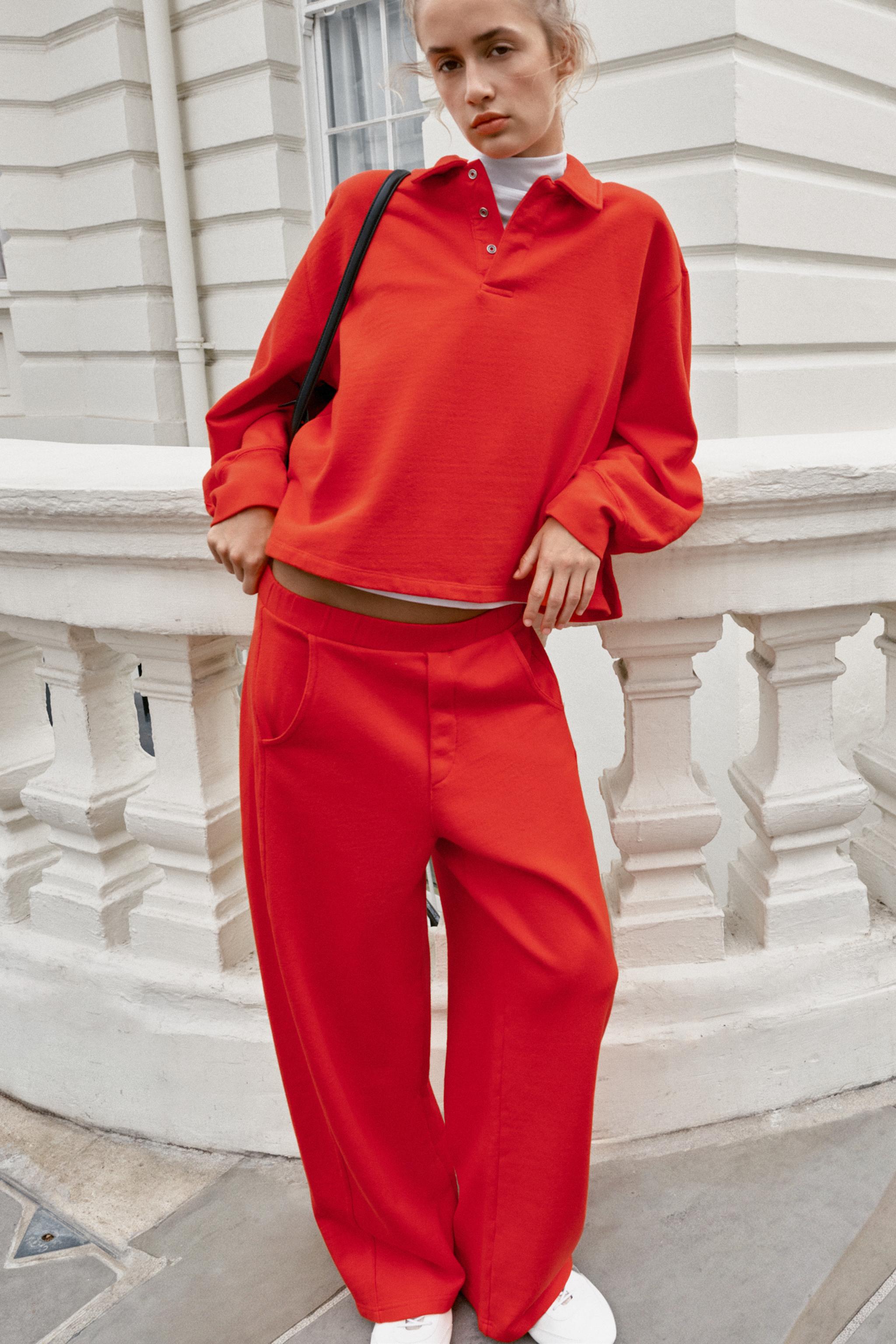 Женские худи Zara COLLARED SWEATSHIRT — фото 5