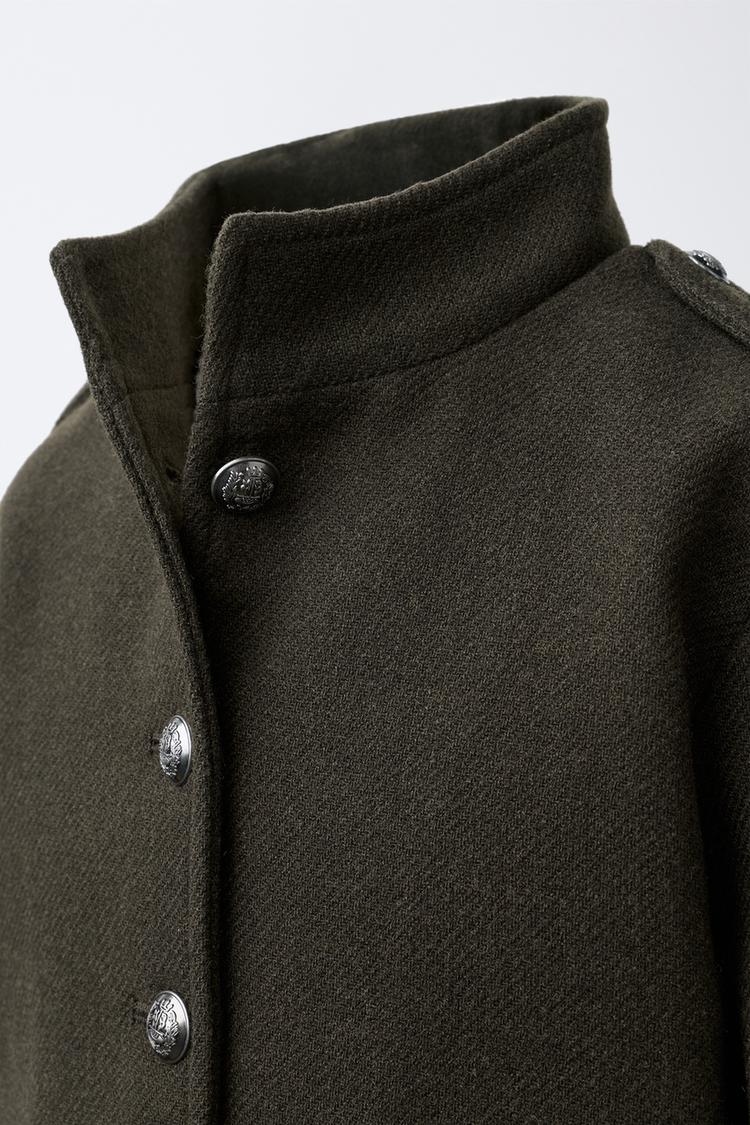 Chaqueta con botones efecto lana 6