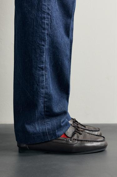 AARON LEVINE X ZARA LEATHER BOW LOAFERS - Brown by Zara - Image 0