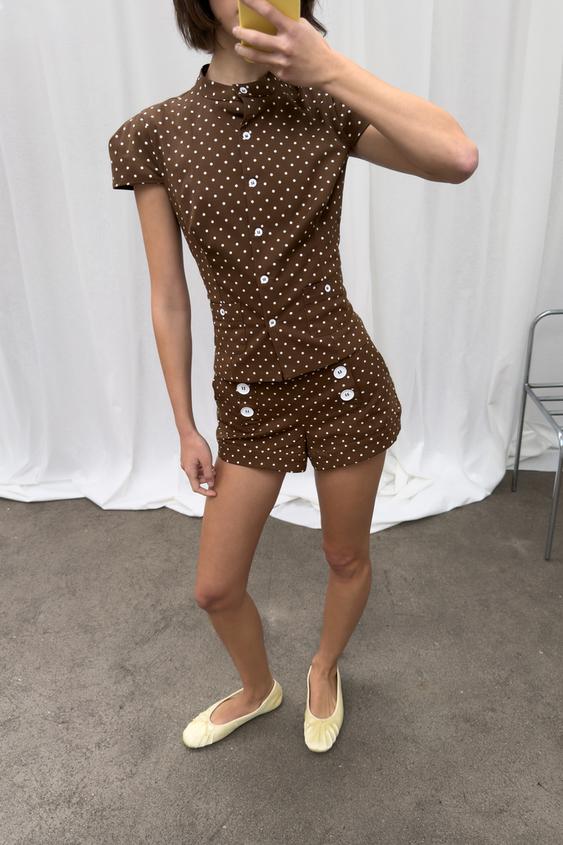 POLKA DOT MINI SHORTS