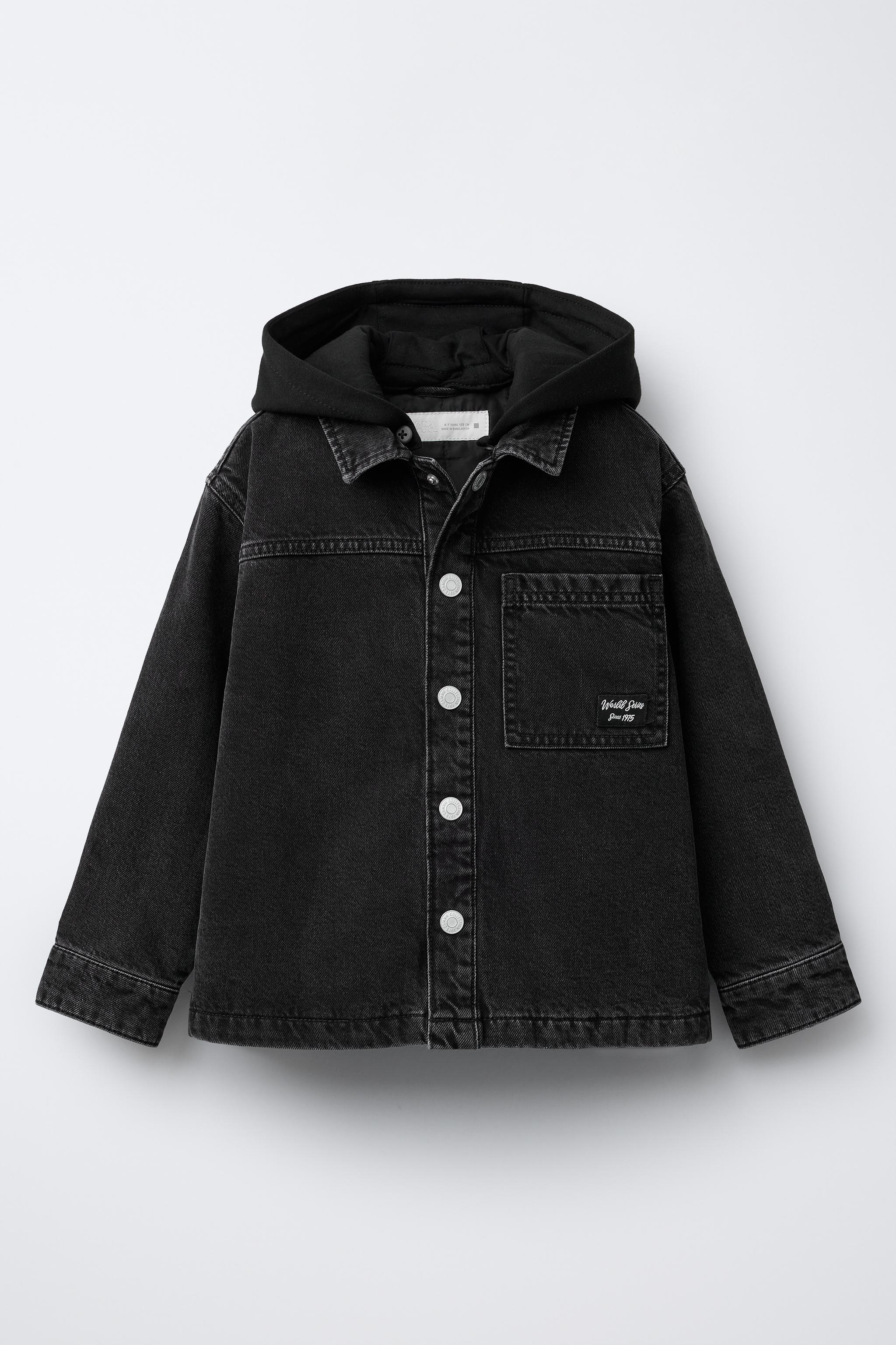 Jeans Giacca Bambino Zara GIACCA-CAMICIA IN DENIM IMBOTTITA CON