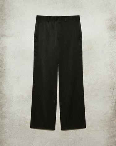 LUDOVIC DE SAINT SERNIN x ZARA 비스코스-실크 플레어 핏 팬츠 - Zara 다크 브라운