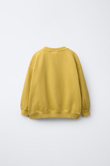 UNIVERSITY SLOGAN SWEATSHIRT - Ochre by Zara - Image 1