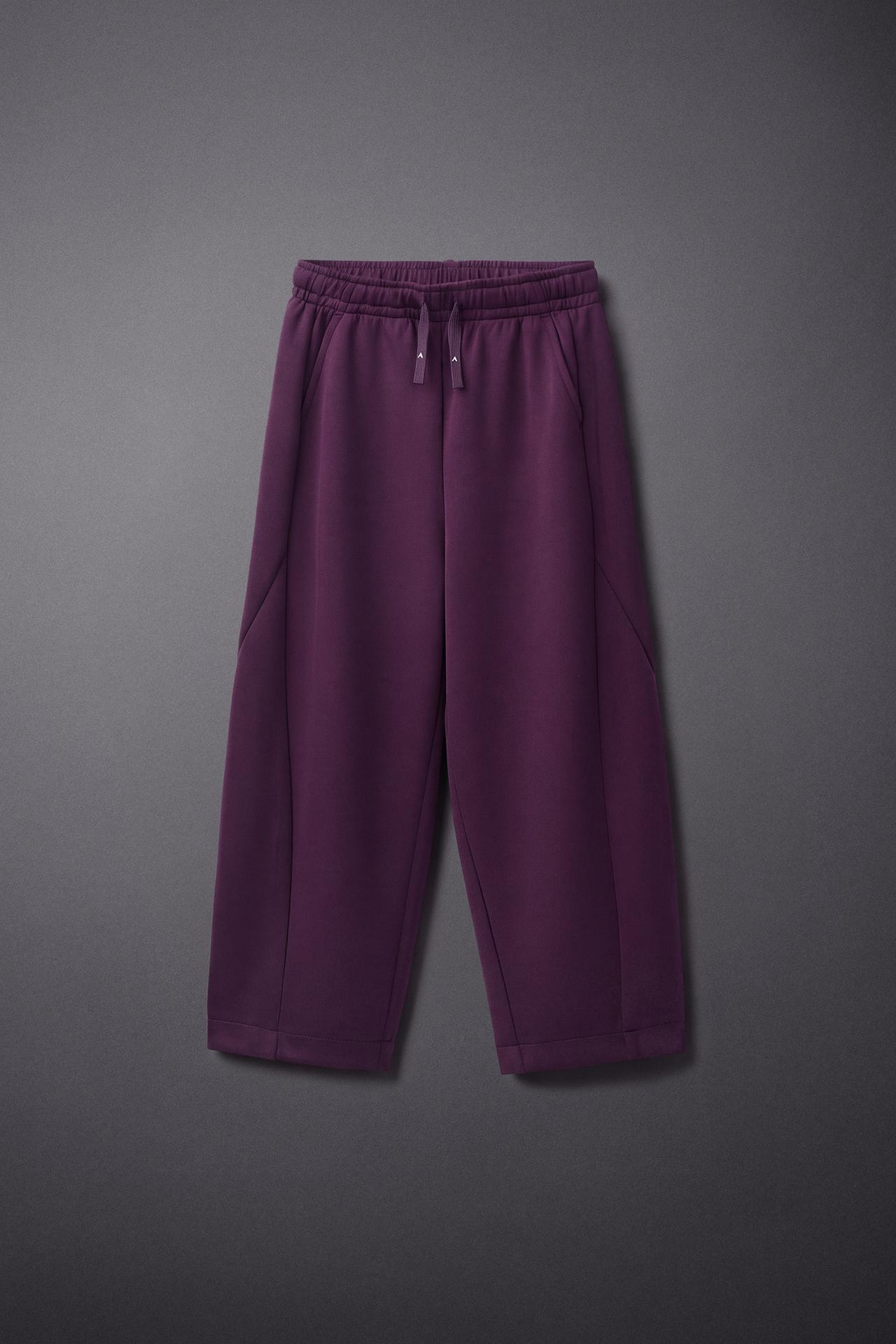 STRAIGHT SPORTY PANTS — Purple