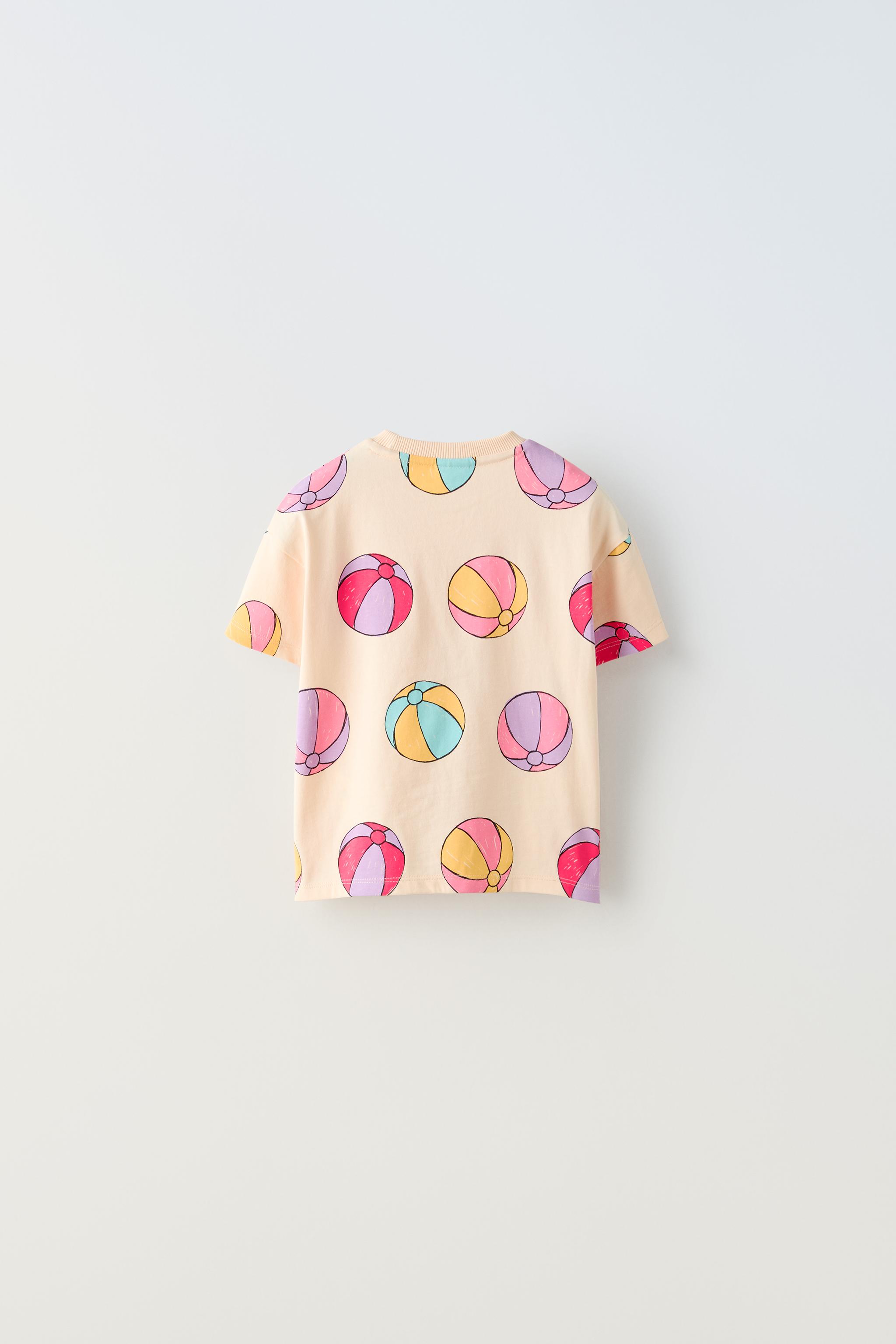 KNOTTED PRINTED T-SHIRT - Tangerine | ZARA United States