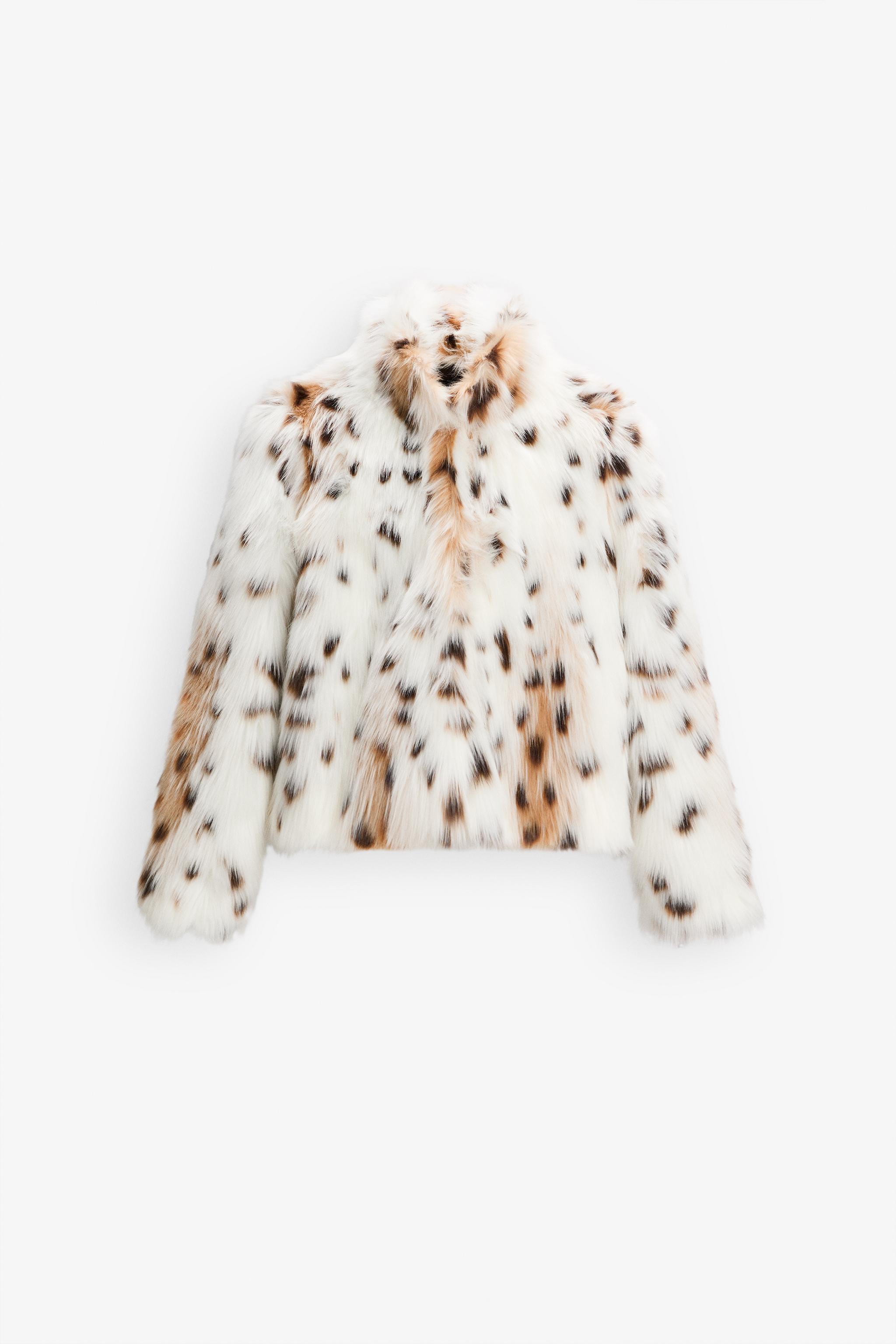 FAUX FUR JACKET ZW COLLECTION - Leopard | ZARA United States