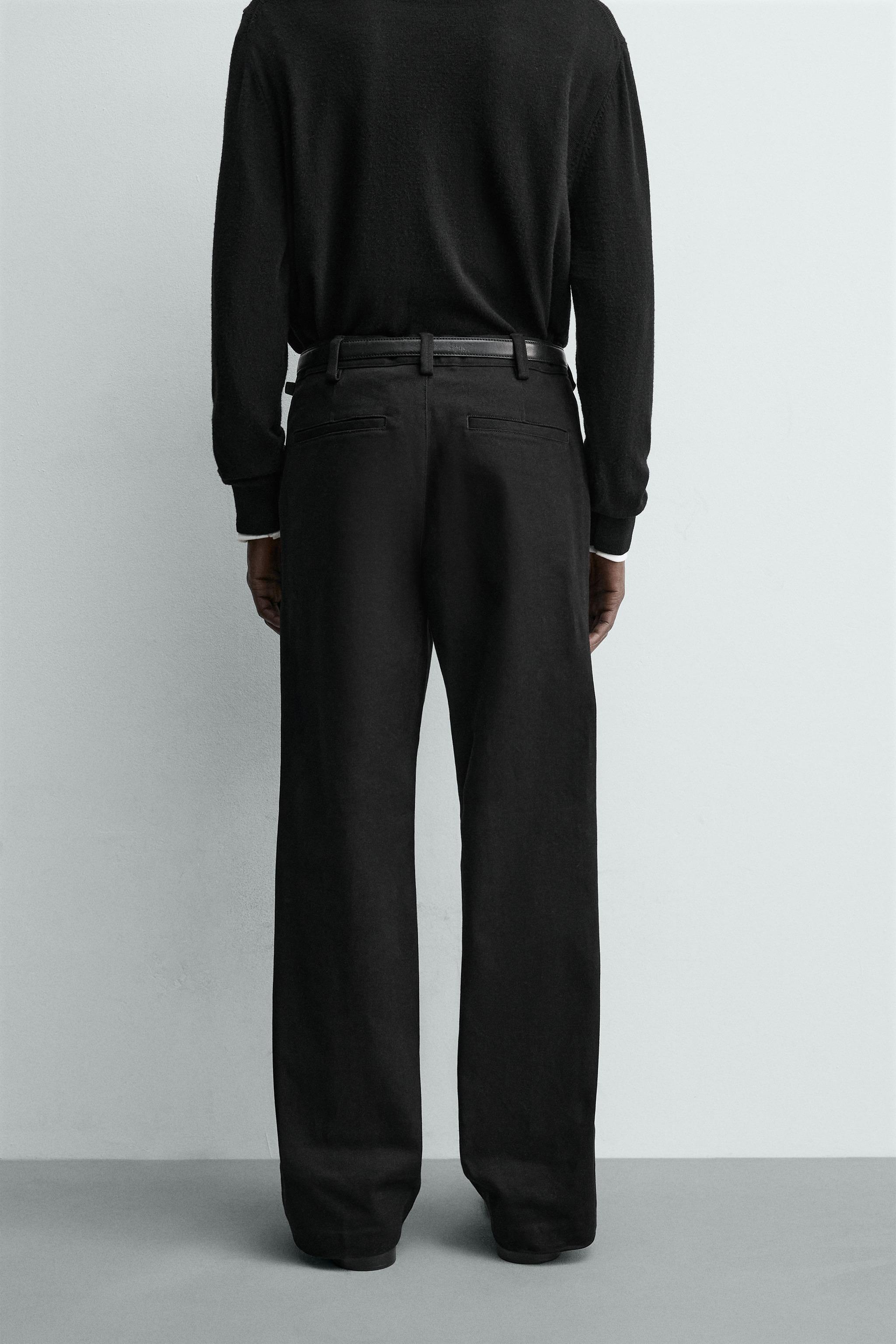 FLARE FIT TWILL PANTS