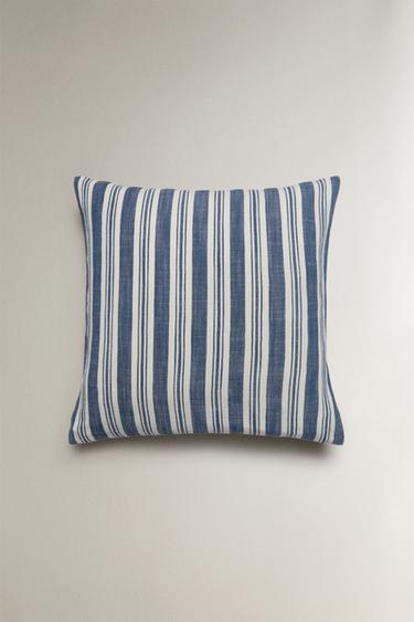 STRIPED CUSHION COVER - Blue by Zara - Image 2