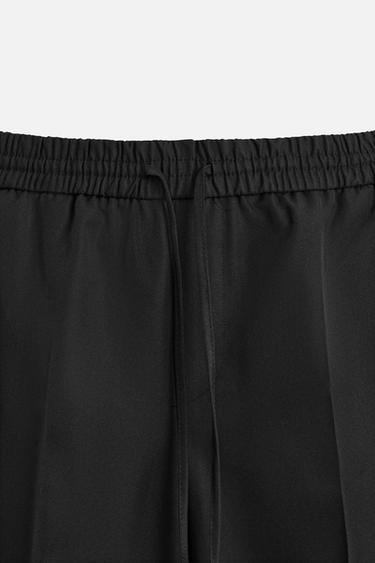 RELAXED FIT TROUSERS WITH STRIPE - Black by Zara - Image 8