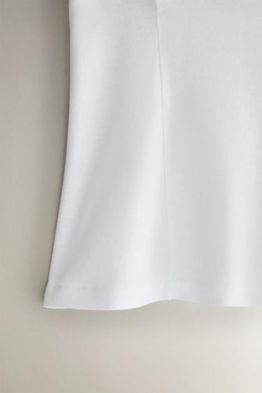 TOP JERSEY DE COTON - Blanc de Zara - Image 3