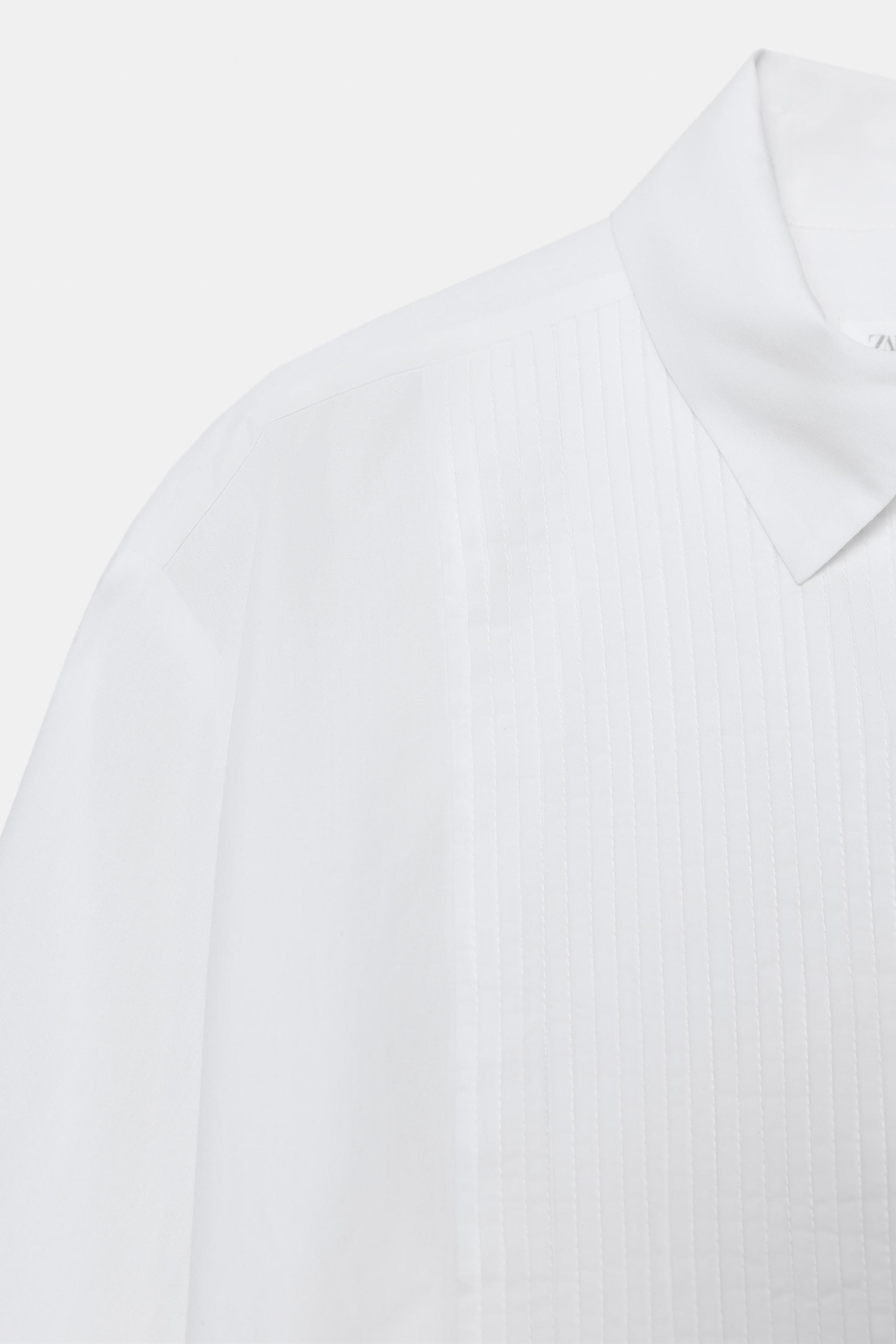 CHEMISE EN POPELINE À PLASTRON ZW COLLECTION