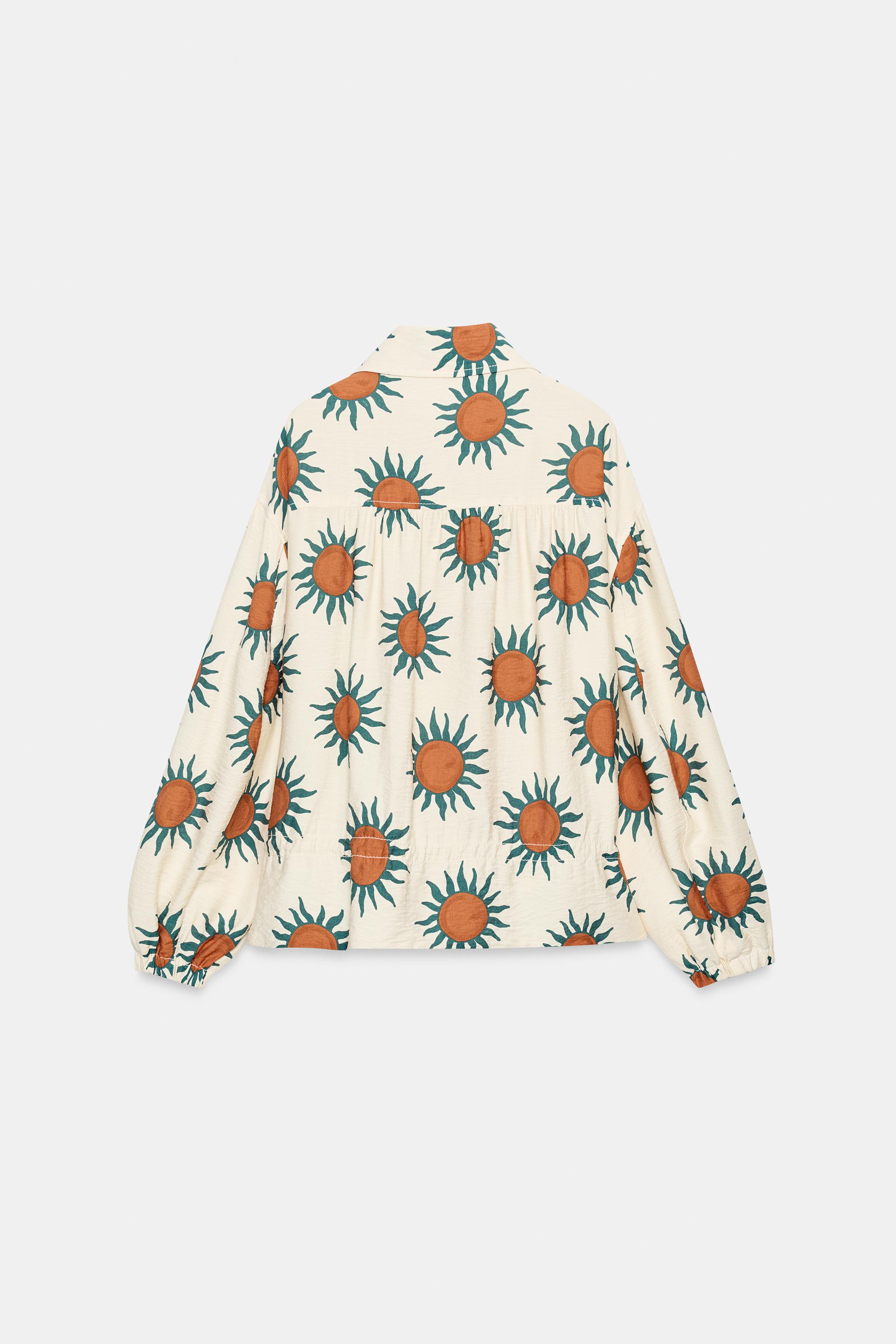 Женские куртки Zara PRINTED BOMBER JACKET — фото 7