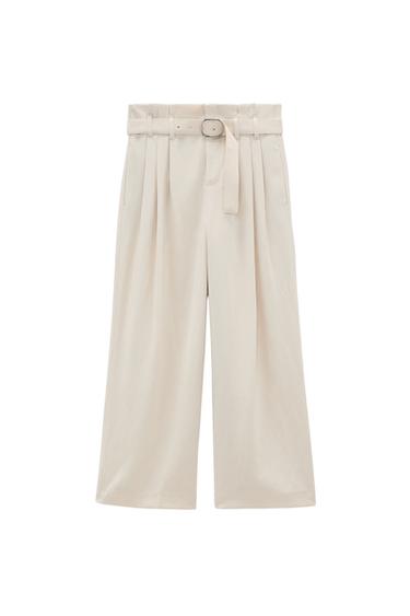 WIDE-LEG TROUSERS WITH BELT