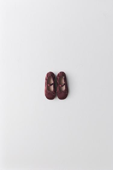LIMITED EDITION BOW BALLET FLATS - Burgundy Red by Zara - Image 7