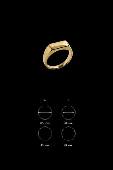 ANILLO SELLO ACERO INOXIDABLE - Oro de Zara