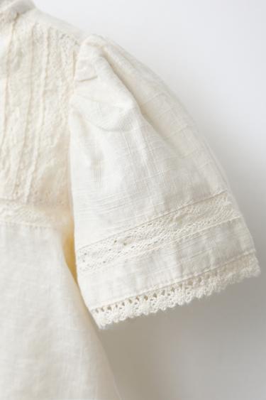 EMBROIDERED SHIRT - Ecru by Zara - Image 2