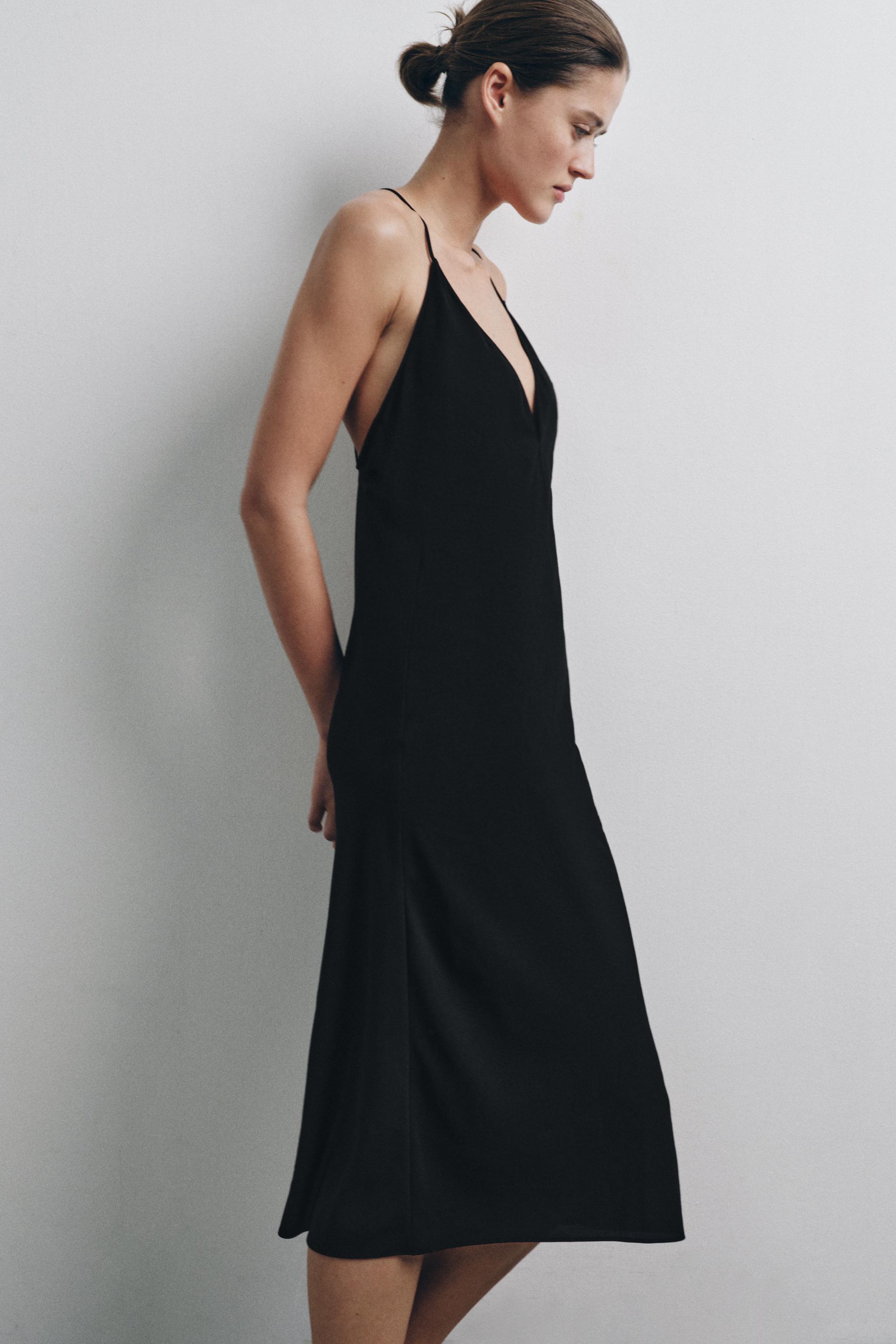 MULTIPOSITION STRAP SLIP DRESS