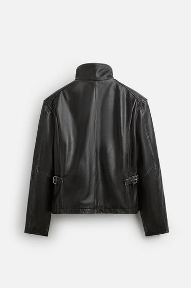 LEATHER JACKET - LIMITED EDITION - Brown by Zara - Image 7