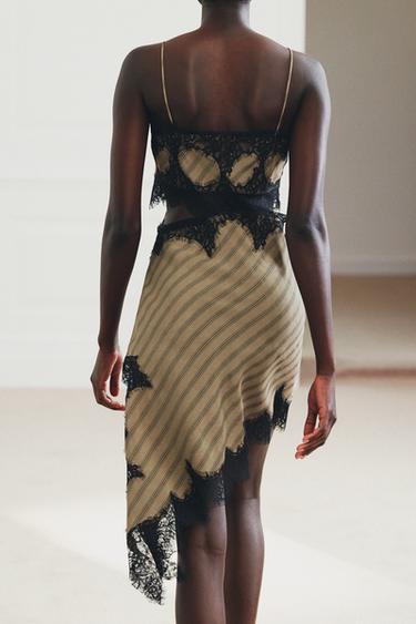 ROBE STYLE LINGERIE AJOURÉE ZW COLLECTION - Vison de Zara - Image 2