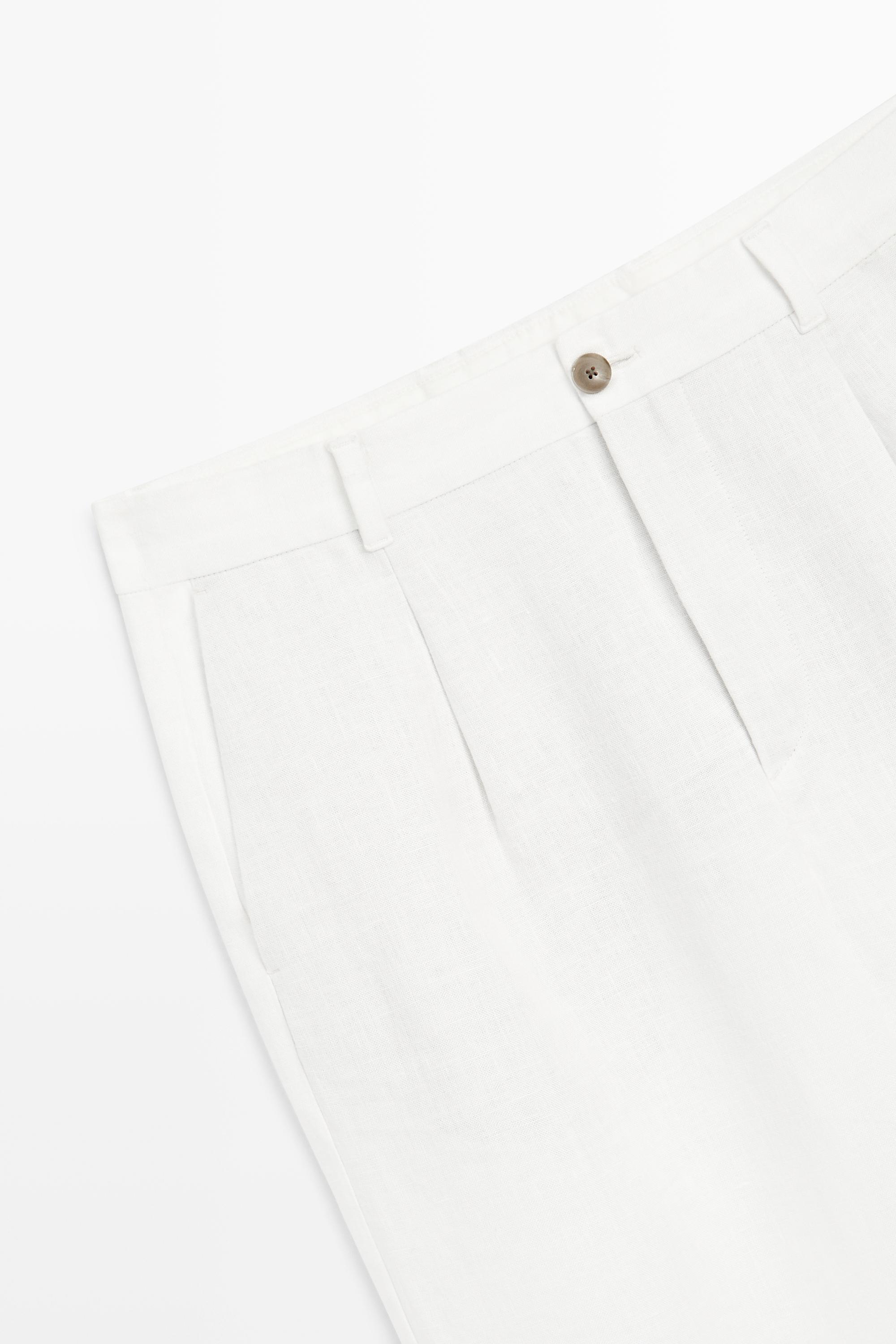 100% linen pants with dart detail