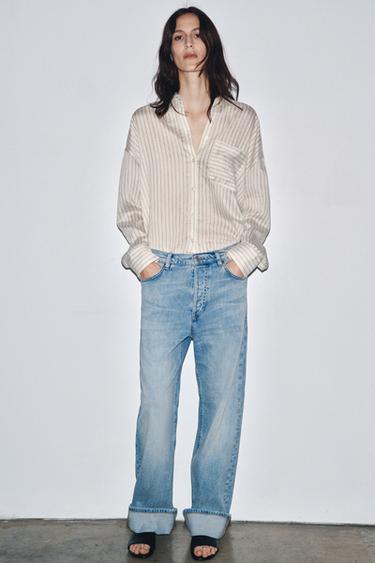 ZW COLLECTION BAGGY LOW-RISE JEANS - Blue by Zara