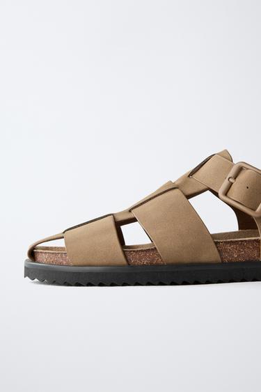 BUCKLED CAGE SANDALS - Brown by Zara - Image 5