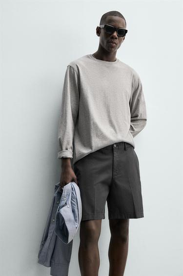 REGULAR FIT CHINO BERMUDA SHORTS - Navy blue by Zara - Image 5