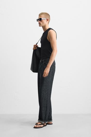 DÉBARDEUR CÔTELÉ - Noir de Zara - Image 3