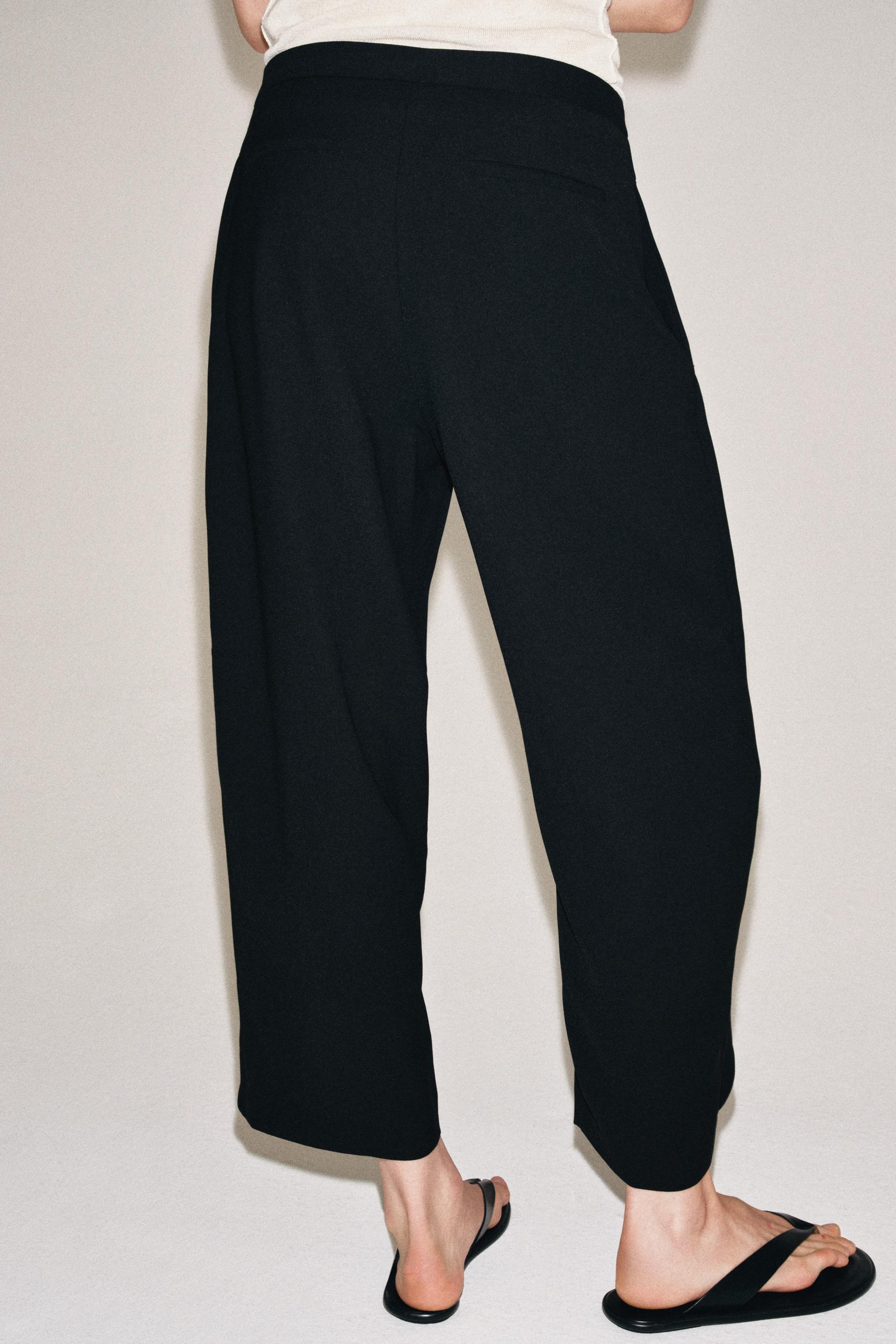 Zara ZW COLLECTION ÖN PİLİLİ PANTOLON görsel 3