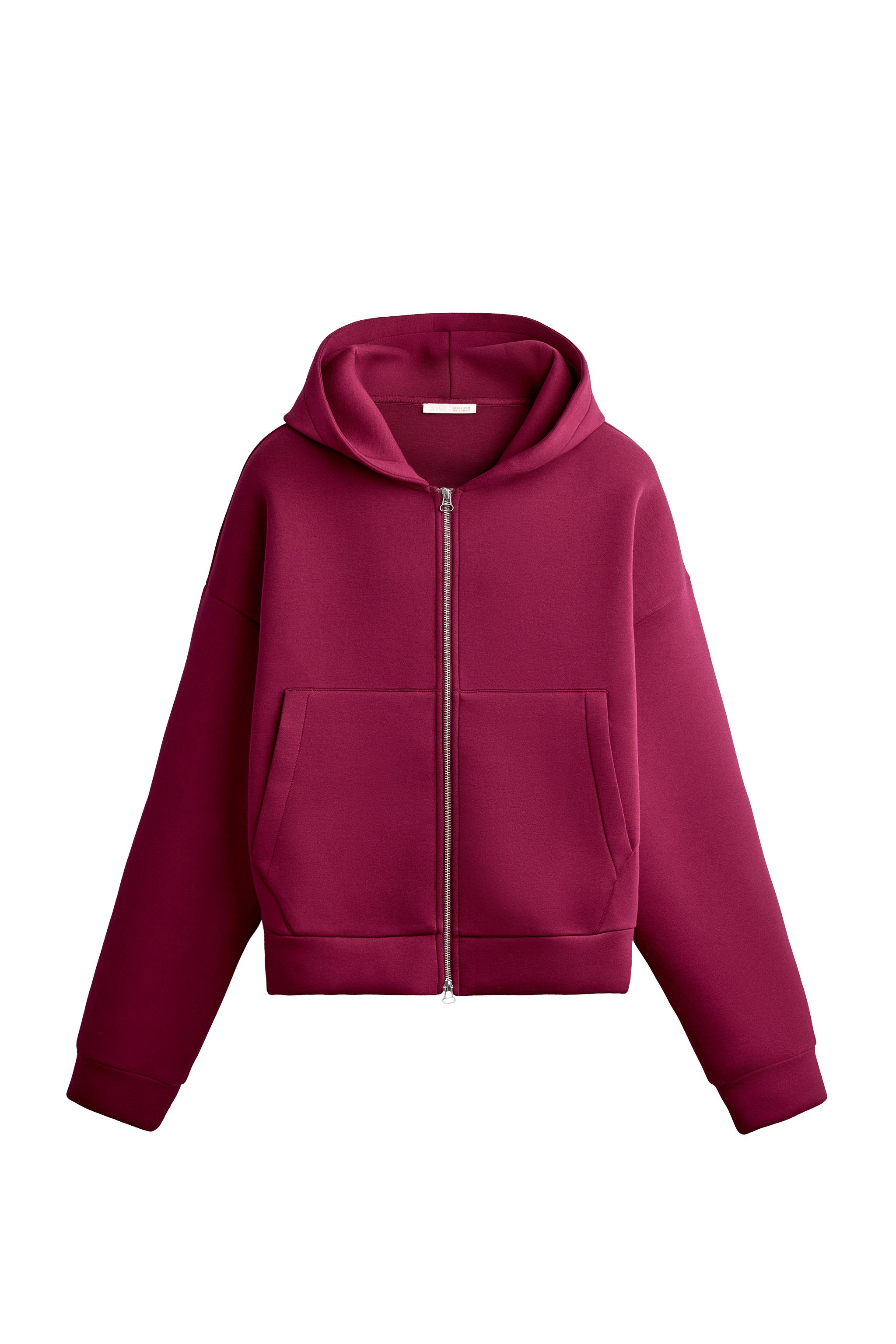 TECHNICAL ZIP-UP HOODIE - Fuchsia | ZARA Turkey