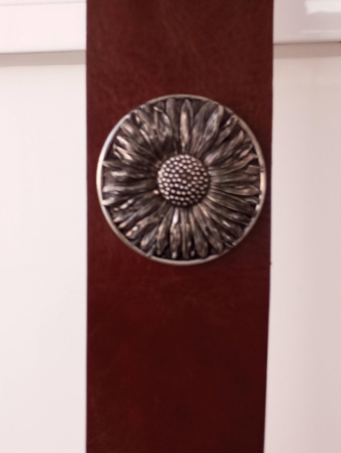 WIDE LEATHER BELT WITH FLOWERS - Image 4