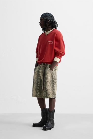 GRAPHIC PRINT SWEATSHIRT - Red by Zara - Image 3