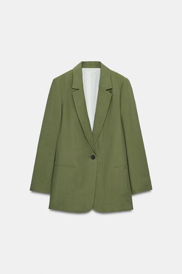 BUTTON BLAZER - Khaki by Zara - Image 0