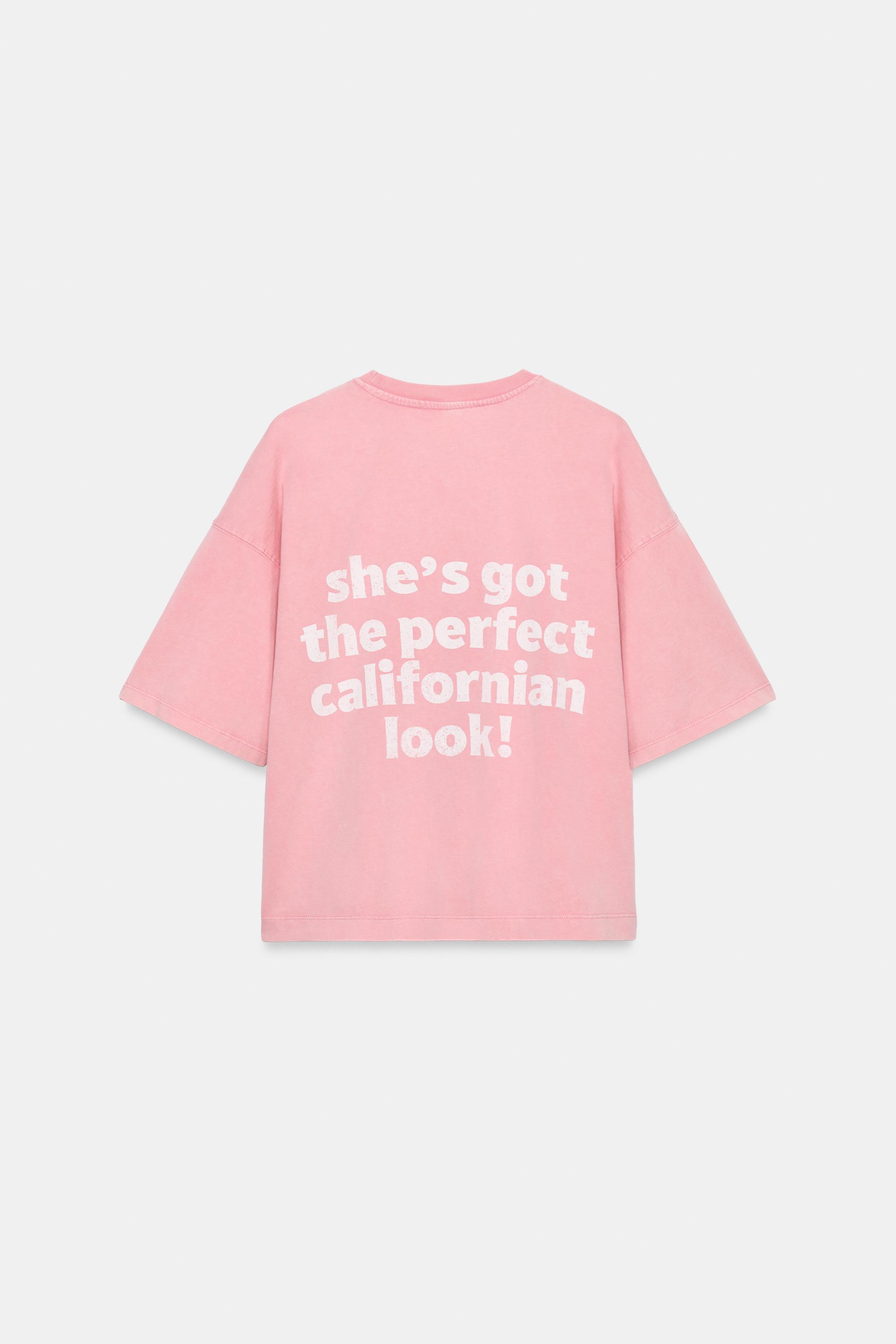 Женские футболки Zara BARBIE® WASHED EFFECT T-SHIRT — фото 6