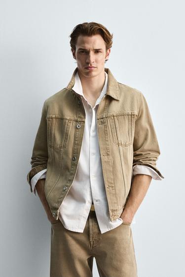 LIMITED EDITION DENIM JACKET - camel by Zara