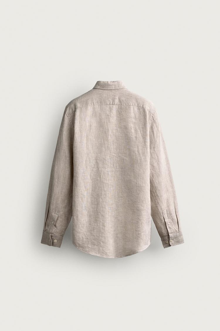 Camisa de lino 100% corte regular 5