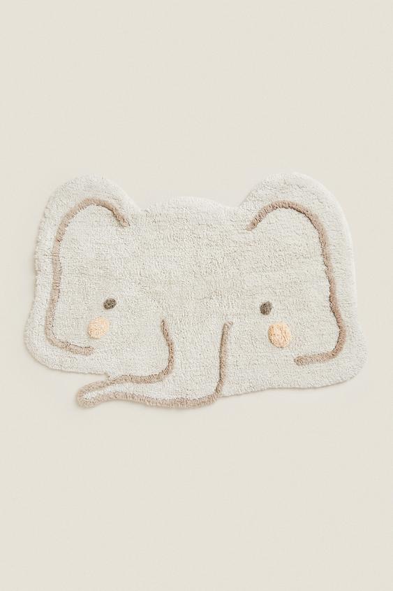 CHILDREN'S ELEPHANT BATH MAT Grey ZARA United Kingdom
