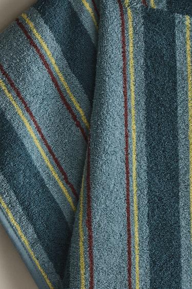 CHILDREN'S STRIPED BEACH PONCHO - Blue by Zara - Image 3